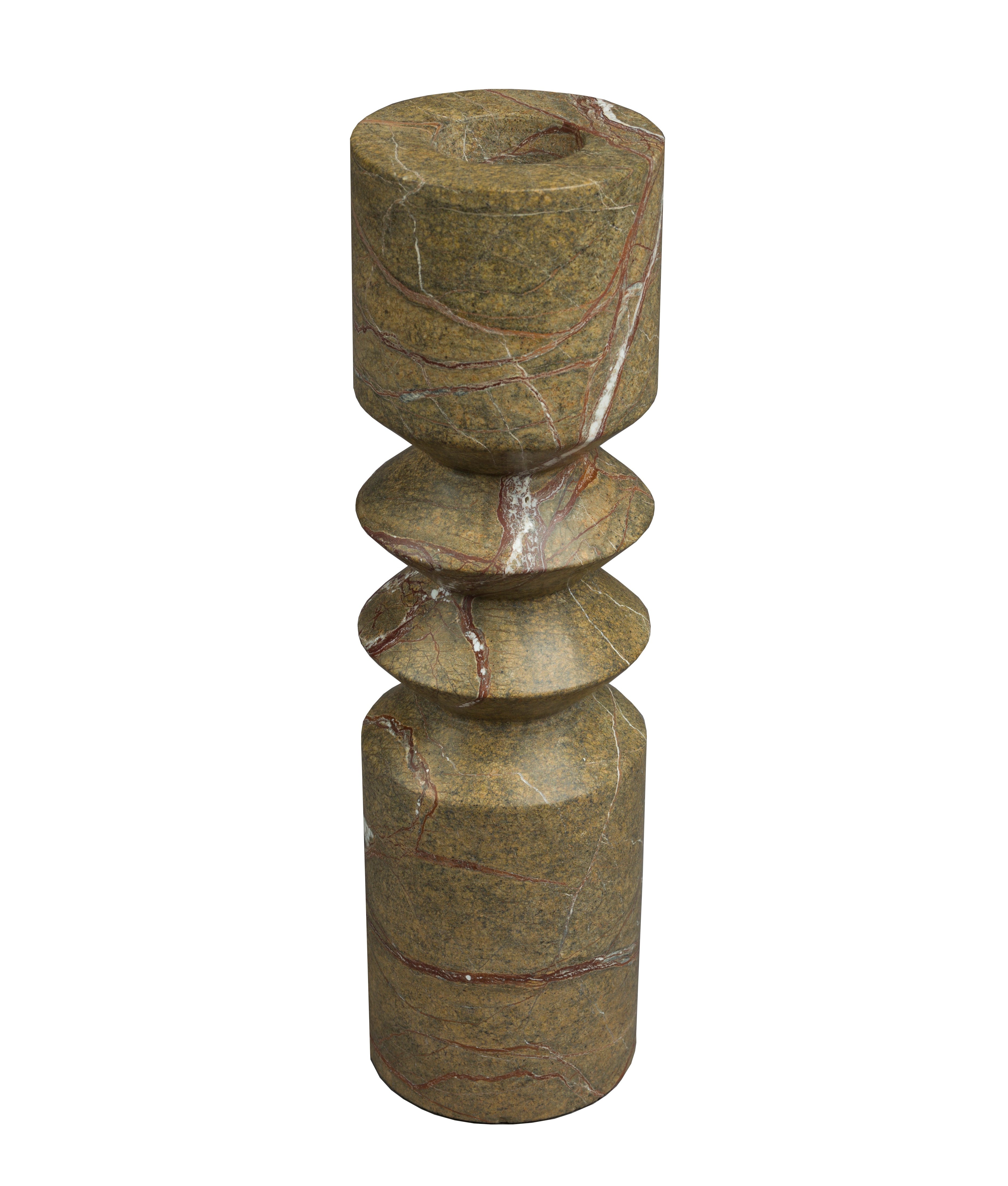 Dutchbone Satpura Brown Marble Candle Holder